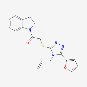 molecular formula C19H18N4O2S B4411672 1-({[4-allyl-5-(2-furyl)-4H-1,2,4-triazol-3-yl]thio}acetyl)indoline 