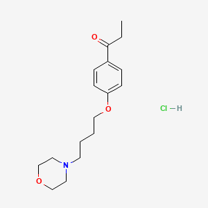 molecular formula C17H26ClNO3 B4411680 1-{4-[4-(4-morpholinyl)butoxy]phenyl}-1-propanone hydrochloride 