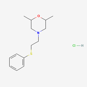 molecular formula C14H22ClNOS B4411682 2,6-dimethyl-4-[2-(phenylthio)ethyl]morpholine hydrochloride 