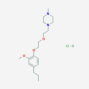 molecular formula C19H33ClN2O3 B4411683 1-{2-[2-(2-methoxy-4-propylphenoxy)ethoxy]ethyl}-4-methylpiperazine hydrochloride 