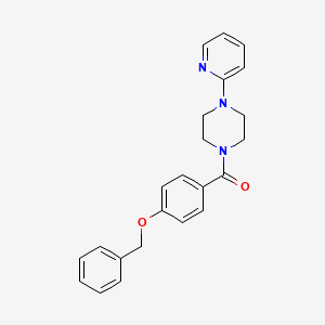 molecular formula C23H23N3O2 B4411690 1-[4-(benzyloxy)benzoyl]-4-(2-pyridinyl)piperazine 