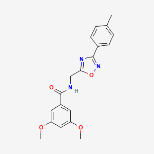 molecular formula C19H19N3O4 B4411710 3,5-dimethoxy-N-{[3-(4-methylphenyl)-1,2,4-oxadiazol-5-yl]methyl}benzamide 