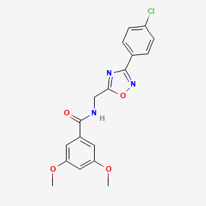 molecular formula C18H16ClN3O4 B4411718 N-{[3-(4-chlorophenyl)-1,2,4-oxadiazol-5-yl]methyl}-3,5-dimethoxybenzamide 