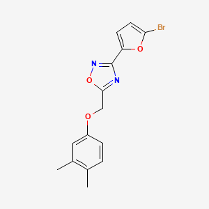 3-(5-bromo-2-furyl)-5-[(3,4-dimethylphenoxy)methyl]-1,2,4-oxadiazole