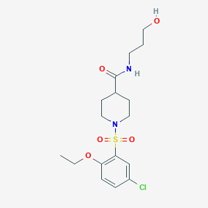 1-[(5-chloro-2-ethoxyphenyl)sulfonyl]-N-(3-hydroxypropyl)-4-piperidinecarboxamide