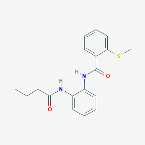 molecular formula C18H20N2O2S B4411746 N-[2-(butyrylamino)phenyl]-2-(methylthio)benzamide 