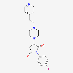 1-(4-fluorophenyl)-3-{4-[2-(4-pyridinyl)ethyl]-1-piperazinyl}-2,5-pyrrolidinedione