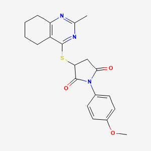 1-(4-methoxyphenyl)-3-[(2-methyl-5,6,7,8-tetrahydro-4-quinazolinyl)thio]-2,5-pyrrolidinedione