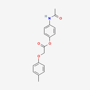 molecular formula C17H17NO4 B4411786 4-(acetylamino)phenyl (4-methylphenoxy)acetate 