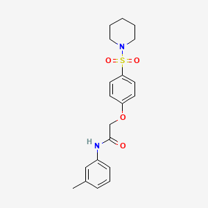 molecular formula C20H24N2O4S B4411797 N-(3-methylphenyl)-2-[4-(1-piperidinylsulfonyl)phenoxy]acetamide 