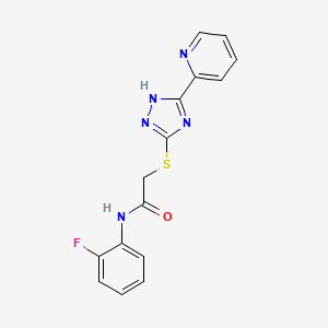 N-(2-fluorophenyl)-2-{[5-(2-pyridinyl)-4H-1,2,4-triazol-3-yl]thio}acetamide