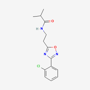 N-{2-[3-(2-chlorophenyl)-1,2,4-oxadiazol-5-yl]ethyl}-2-methylpropanamide