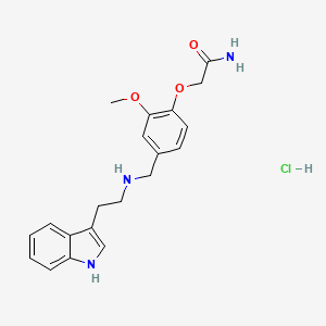 2-[4-({[2-(1H-indol-3-yl)ethyl]amino}methyl)-2-methoxyphenoxy]acetamide hydrochloride