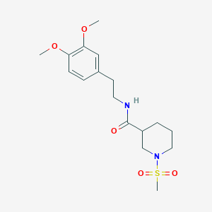 molecular formula C17H26N2O5S B4411849 N-[2-(3,4-dimethoxyphenyl)ethyl]-1-(methylsulfonyl)-3-piperidinecarboxamide 