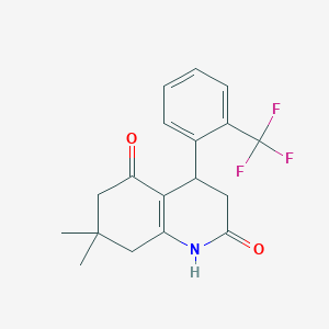 molecular formula C18H18F3NO2 B4411860 7,7-dimethyl-4-[2-(trifluoromethyl)phenyl]-4,6,7,8-tetrahydro-2,5(1H,3H)-quinolinedione 