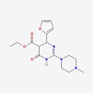 molecular formula C16H22N4O4 B4411865 ethyl 6-(2-furyl)-2-(4-methyl-1-piperazinyl)-4-oxo-1,4,5,6-tetrahydro-5-pyrimidinecarboxylate 