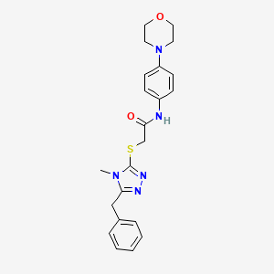 2-[(5-benzyl-4-methyl-4H-1,2,4-triazol-3-yl)thio]-N-[4-(4-morpholinyl)phenyl]acetamide