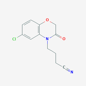 4-(6-chloro-3-oxo-2,3-dihydro-4H-1,4-benzoxazin-4-yl)butanenitrile