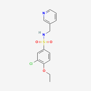 molecular formula C14H15ClN2O3S B4411936 3-chloro-4-ethoxy-N-(3-pyridinylmethyl)benzenesulfonamide 