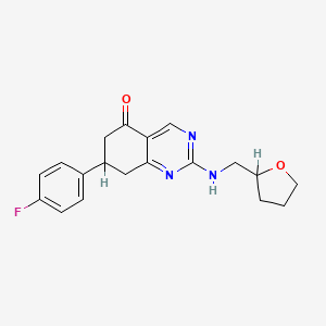 7-(4-fluorophenyl)-2-[(tetrahydro-2-furanylmethyl)amino]-7,8-dihydro-5(6H)-quinazolinone