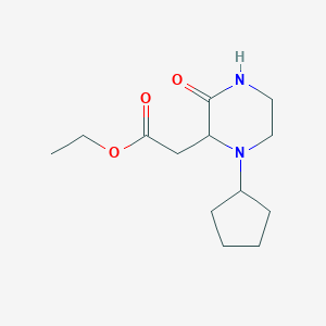 ethyl (1-cyclopentyl-3-oxo-2-piperazinyl)acetate