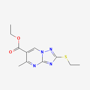 molecular formula C11H14N4O2S B4411974 ethyl 2-(ethylthio)-5-methyl[1,2,4]triazolo[1,5-a]pyrimidine-6-carboxylate 