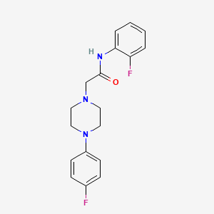 molecular formula C18H19F2N3O B4411977 N-(2-fluorophenyl)-2-[4-(4-fluorophenyl)-1-piperazinyl]acetamide 