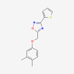 molecular formula C15H14N2O2S B4411978 5-[(3,4-dimethylphenoxy)methyl]-3-(2-thienyl)-1,2,4-oxadiazole 