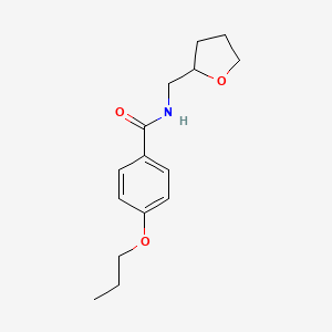 molecular formula C15H21NO3 B4411999 4-propoxy-N-(tetrahydro-2-furanylmethyl)benzamide 