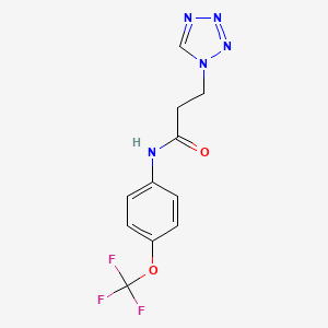 3-(1H-tetrazol-1-yl)-N-[4-(trifluoromethoxy)phenyl]propanamide