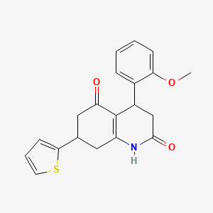 4-(2-methoxyphenyl)-7-(2-thienyl)-4,6,7,8-tetrahydro-2,5(1H,3H)-quinolinedione