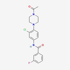 N-[4-(4-acetyl-1-piperazinyl)-3-chlorophenyl]-3-fluorobenzamide