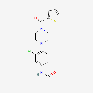 molecular formula C17H18ClN3O2S B4412062 N-{3-chloro-4-[4-(2-thienylcarbonyl)-1-piperazinyl]phenyl}acetamide 