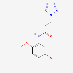 molecular formula C12H15N5O3 B4412068 N-(2,5-dimethoxyphenyl)-3-(1H-tetrazol-1-yl)propanamide 