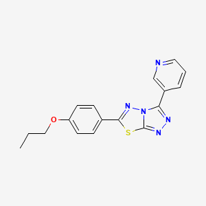 molecular formula C17H15N5OS B4412079 6-(4-propoxyphenyl)-3-(3-pyridinyl)[1,2,4]triazolo[3,4-b][1,3,4]thiadiazole 