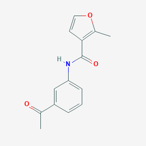 molecular formula C14H13NO3 B441209 N-(3-acetylphenyl)-2-methyl-3-furamide CAS No. 352704-52-0