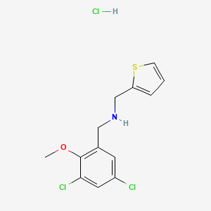 molecular formula C13H14Cl3NOS B4412101 (3,5-dichloro-2-methoxybenzyl)(2-thienylmethyl)amine hydrochloride 