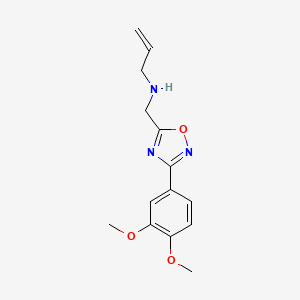 molecular formula C14H17N3O3 B4412106 N-{[3-(3,4-dimethoxyphenyl)-1,2,4-oxadiazol-5-yl]methyl}-2-propen-1-amine 