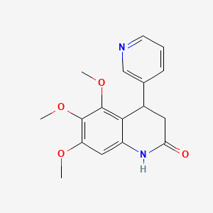 5,6,7-trimethoxy-4-(3-pyridinyl)-3,4-dihydro-2(1H)-quinolinone