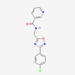 molecular formula C15H11ClN4O2 B4412122 N-{[3-(4-chlorophenyl)-1,2,4-oxadiazol-5-yl]methyl}nicotinamide 