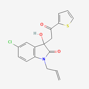 1-allyl-5-chloro-3-hydroxy-3-[2-oxo-2-(2-thienyl)ethyl]-1,3-dihydro-2H-indol-2-one