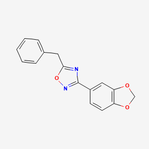 molecular formula C16H12N2O3 B4412146 3-(1,3-benzodioxol-5-yl)-5-benzyl-1,2,4-oxadiazole 