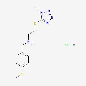 molecular formula C12H18ClN5S2 B4412186 {2-[(1-methyl-1H-tetrazol-5-yl)thio]ethyl}[4-(methylthio)benzyl]amine hydrochloride 