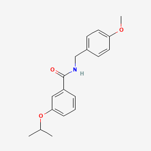 molecular formula C18H21NO3 B4412194 3-isopropoxy-N-(4-methoxybenzyl)benzamide 