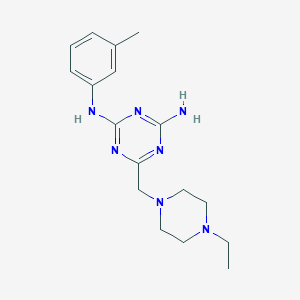 6-[(4-ethyl-1-piperazinyl)methyl]-N-(3-methylphenyl)-1,3,5-triazine-2,4-diamine