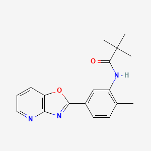 2,2-dimethyl-N-(2-methyl-5-[1,3]oxazolo[4,5-b]pyridin-2-ylphenyl)propanamide