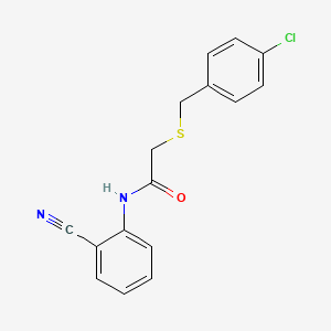 2-[(4-chlorobenzyl)thio]-N-(2-cyanophenyl)acetamide