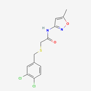 molecular formula C13H12Cl2N2O2S B4412237 2-[(3,4-dichlorobenzyl)thio]-N-(5-methyl-3-isoxazolyl)acetamide 