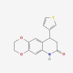 molecular formula C15H13NO3S B4412240 9-(3-thienyl)-2,3,8,9-tetrahydro[1,4]dioxino[2,3-g]quinolin-7(6H)-one 