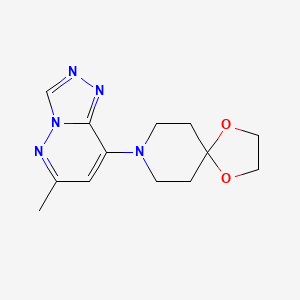 molecular formula C13H17N5O2 B4412253 8-(6-methyl[1,2,4]triazolo[4,3-b]pyridazin-8-yl)-1,4-dioxa-8-azaspiro[4.5]decane 